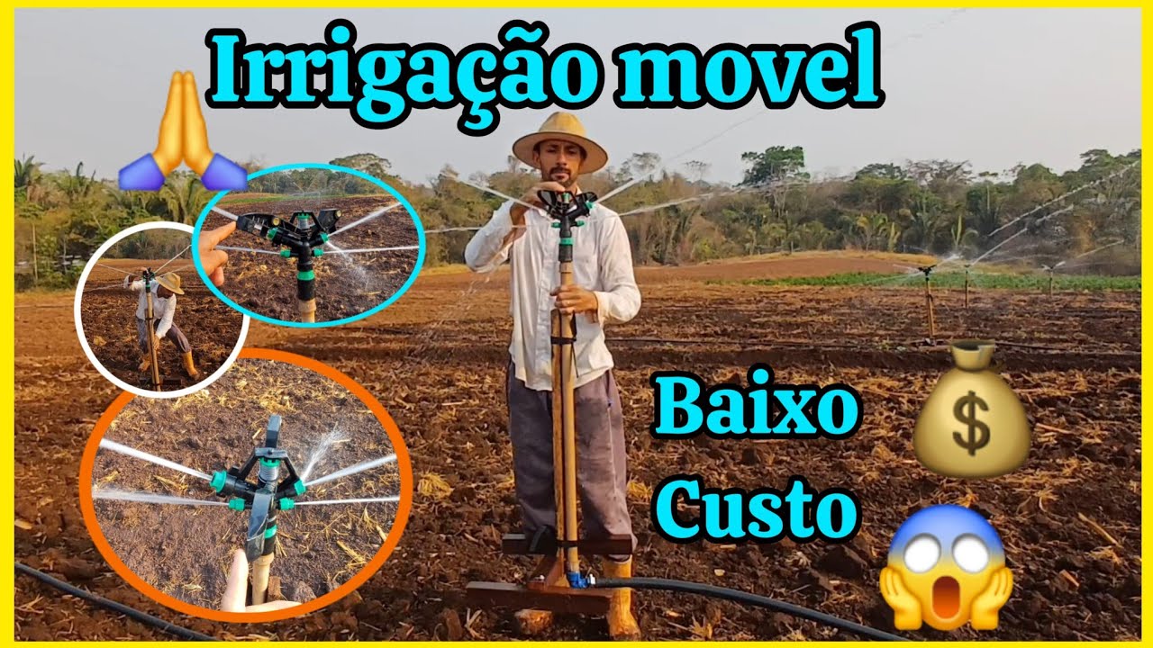 💰💧🌀A irrigação móvel mais barata ,irrigação baixo custo e alto rendimento gastando pouco  material🍀