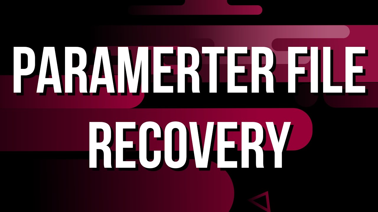 Recovery through loss of parameter file