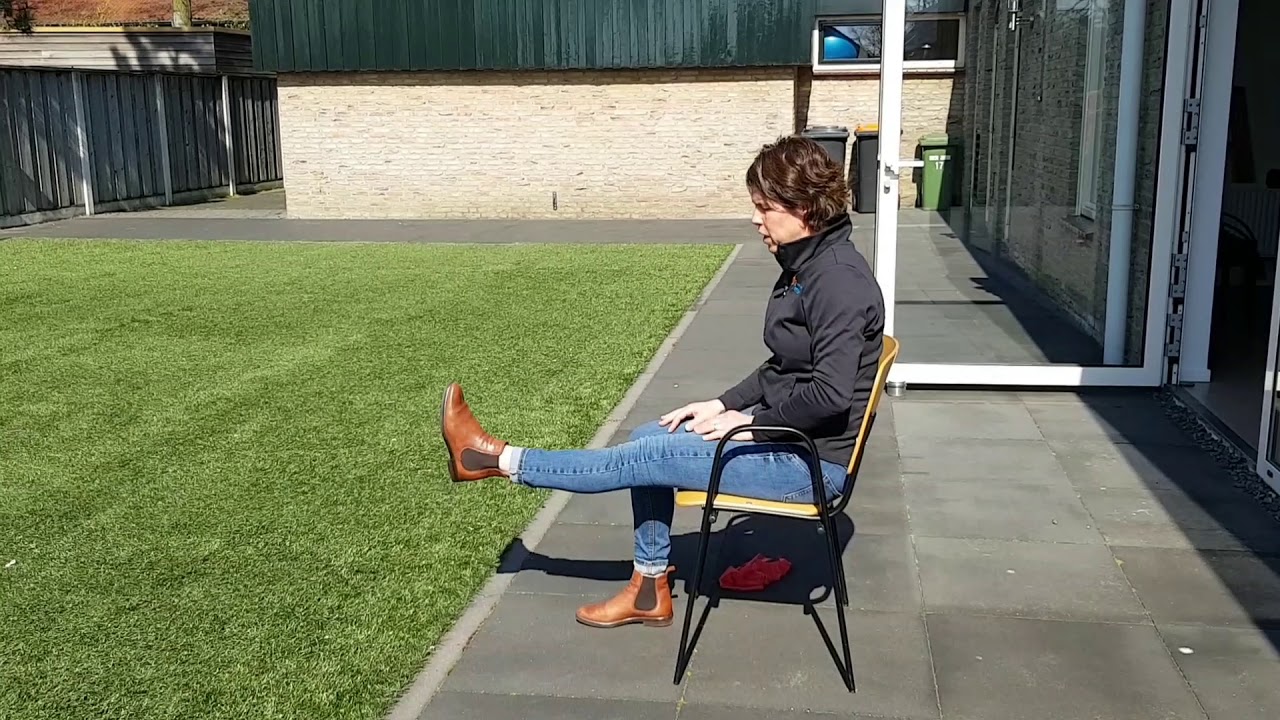 Oefeningen voor thuis, voor mensen met etalagebenen
