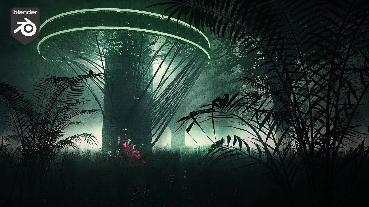 Futuristic Sci-Fi Landscape: Blender Timelapse