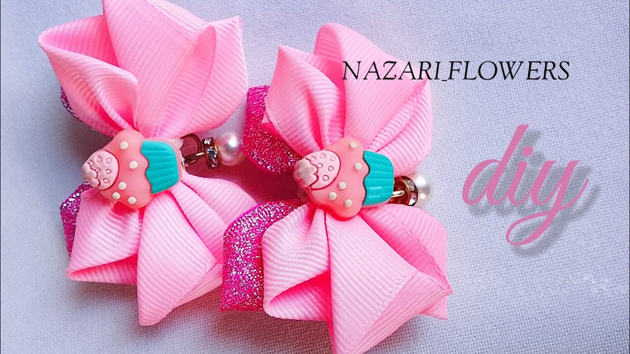 🎀 SO CUTE|| JEPIT RAMBUT CANTIK DARI PITA GROSGRAIN|| NAZARI_FLOWERS