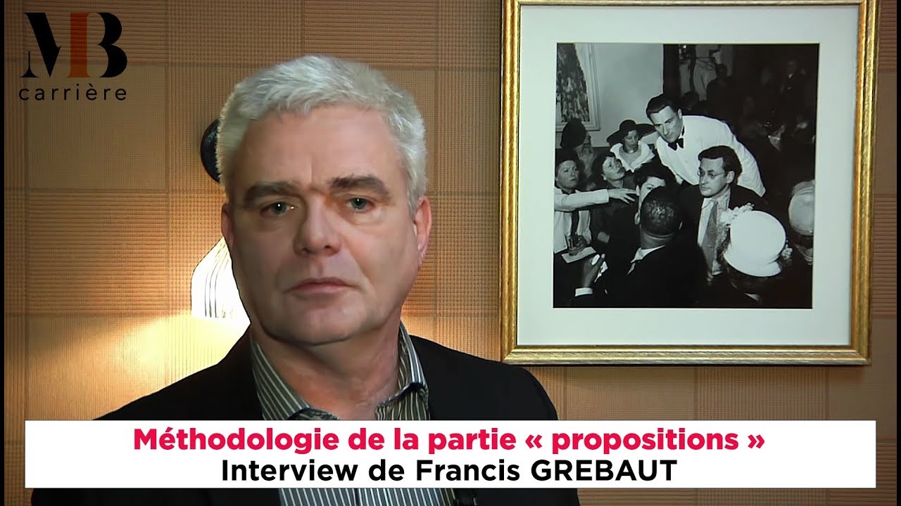 Méthodologie de la partie « propositions »