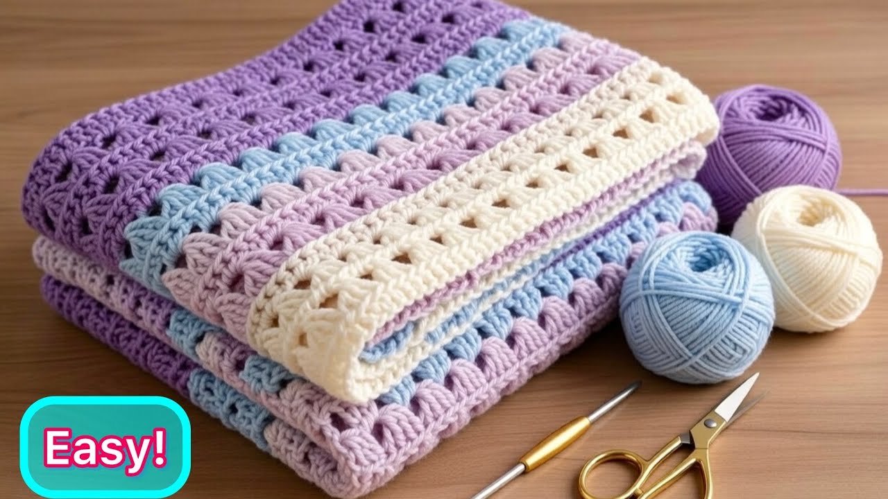 This Easy Crochet Stitch Is Everywhere! 😍 Beginner-Friendly & Beautiful | Baby Blanket & Shawl