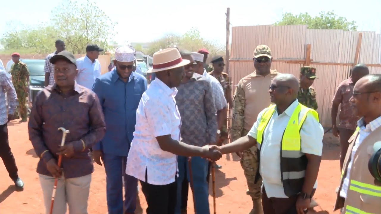 TIGHT SECURITY! WATCH PRESIDENT RUTO'S ARRIVAL TO INSPECT AFFORDABLE HOUSING PROJECT IN WAJIR