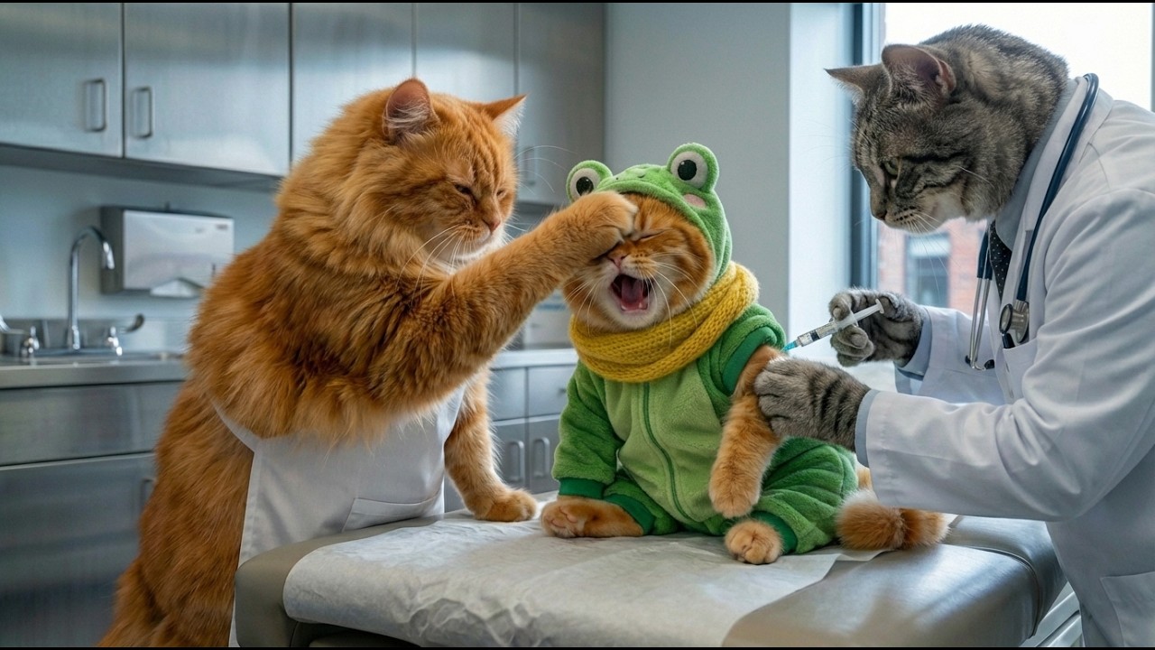 Джинджер КРИЧИТ! 😭💉 Он боится врача, НО Мама Кошка приготовила сладкий сюрприз! 🍭✨