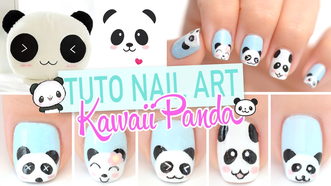 Nail art ♡ Kawaii Panda