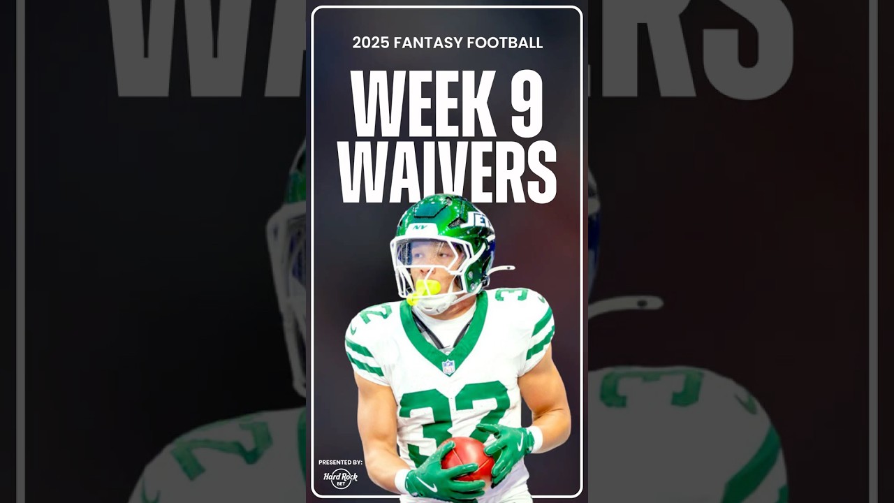Top WAIVER ADDS For Week 9 in the NFL! #shorts