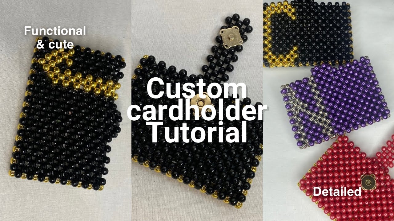 Detailed Beaded Custom Letter Card Holder Tutorial | Easy Beaded Purse Tutorial