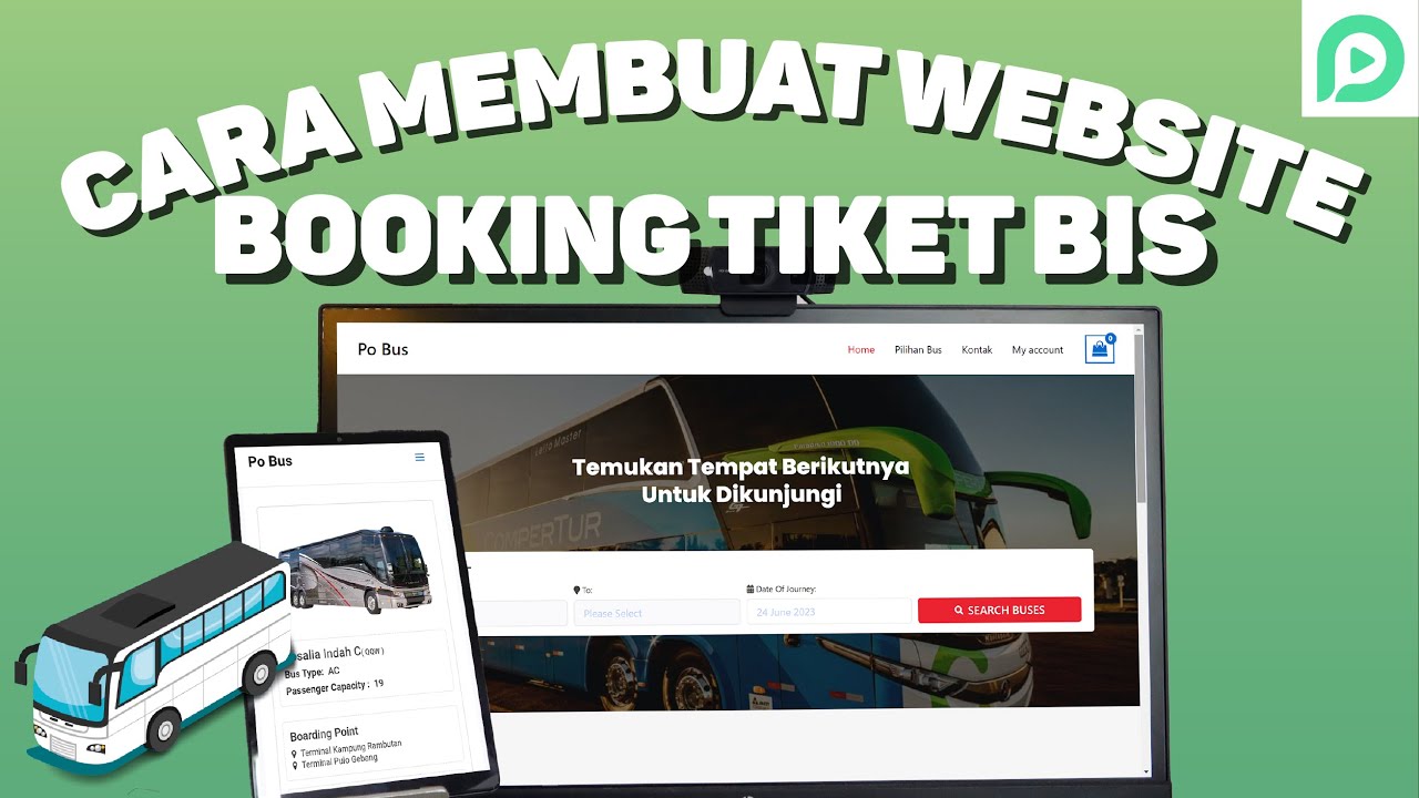 Cara Membuat Website Booking Tiket Bus dari 0 TANPA KODING - Full Lengkap (2023)