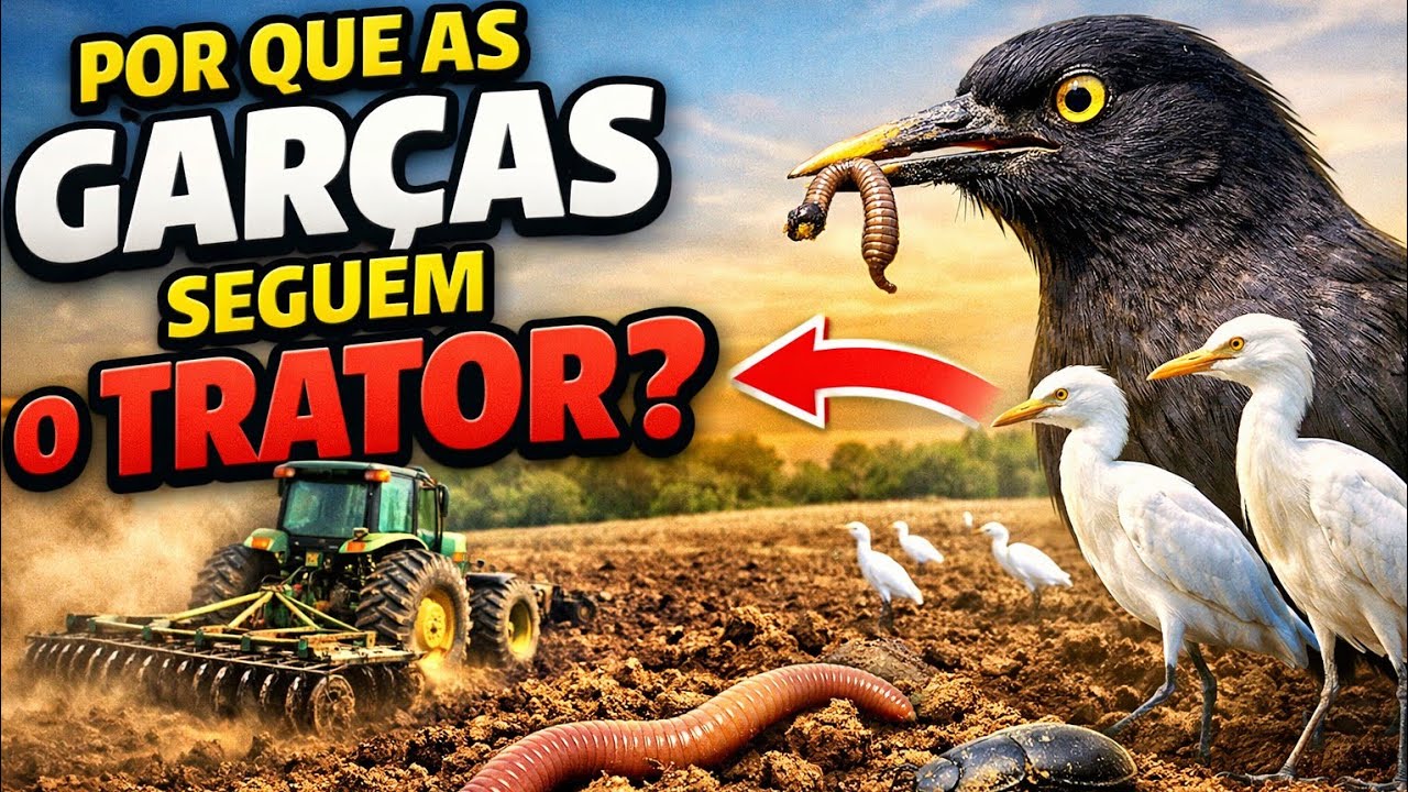 Porque as garças seguem o trator? 