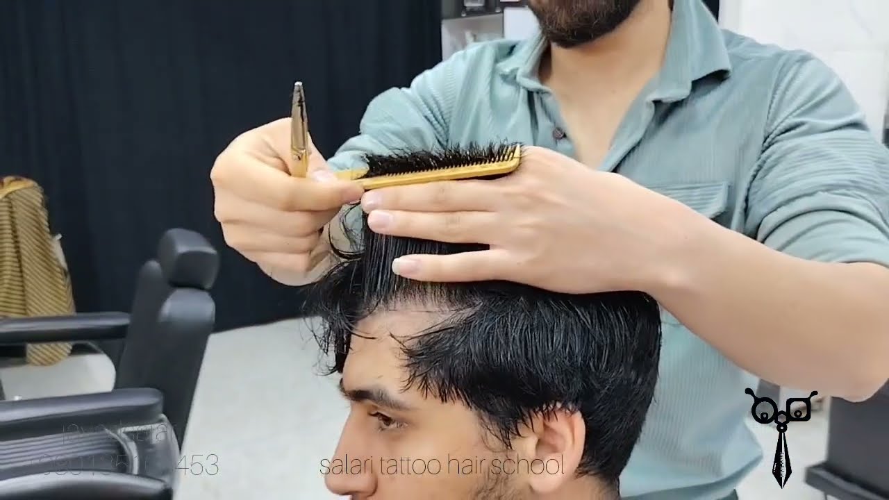 #Long_hair_short_cut with #faded_beard and #side_fade