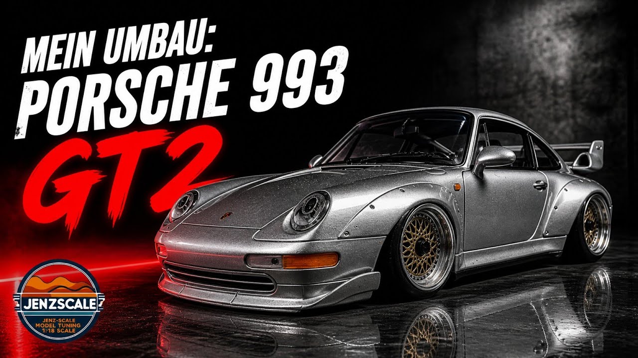 Porsche 993 GT2 von UT-Models – Klassischer Umbau in Silber #diecast #tuning