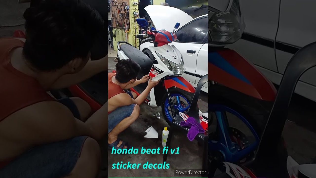 sticker decals installation/ honda beat fi v1.