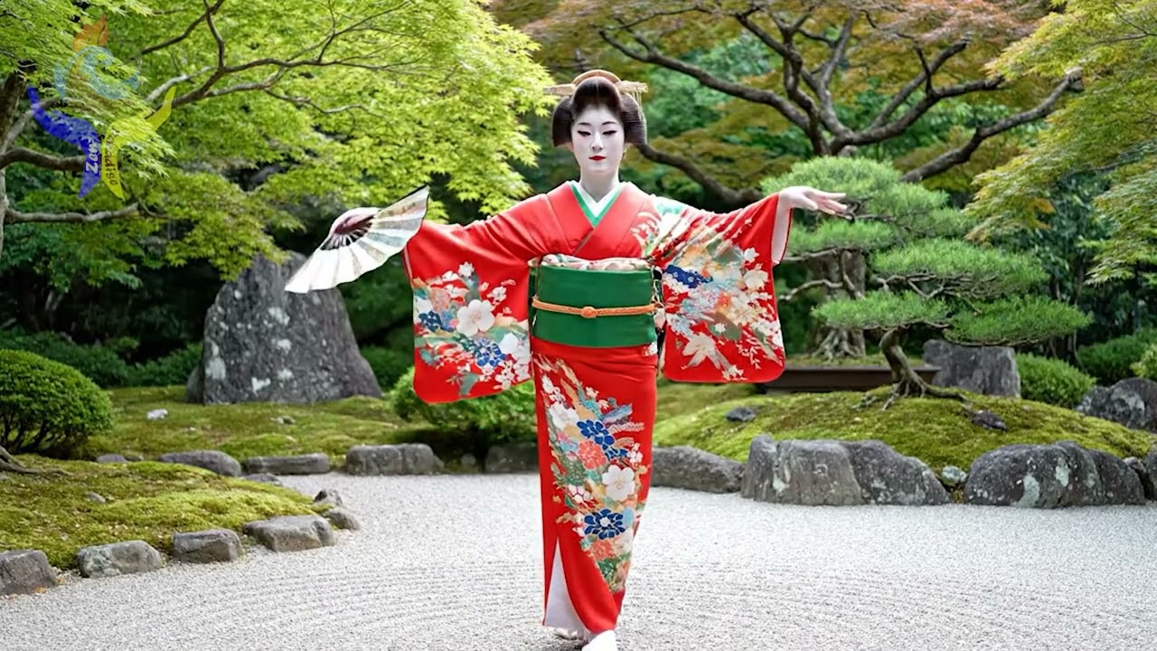Garden Fan Arc &bull; Geisha Slow Ritual Motion &bull; Zen Ambient Flow