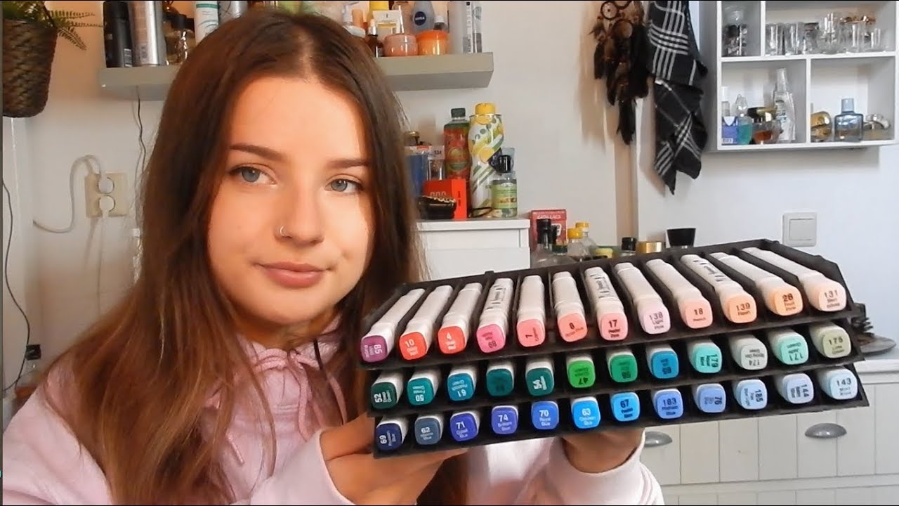 ASMR ✏️ Showing You My Aqua Markers Collection 🖍️ Lots of Tapping and Whispering
