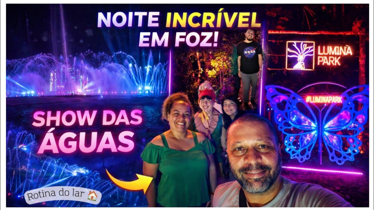 NOITE MÁGICA EM FOZ! ✨ Show das Águas + Lumina Park 🌙💦