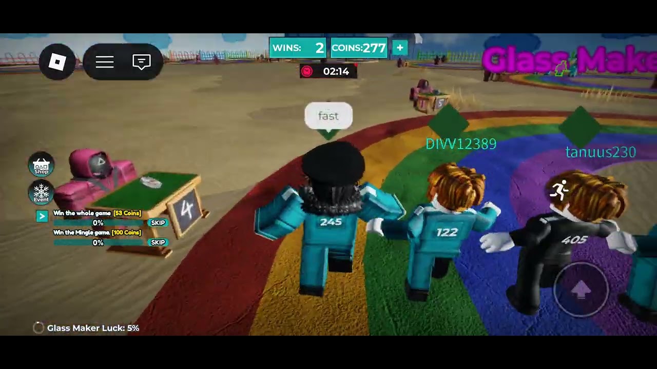 Playing squid game