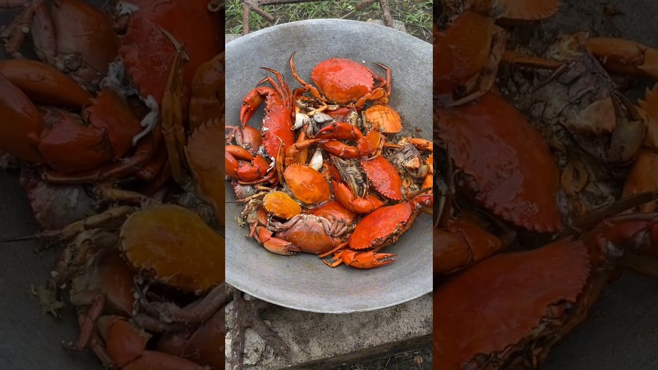 Frying Freshwater Crabs | Crispy and Delicious Seafood Snack