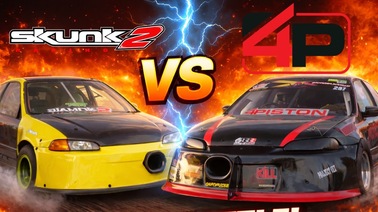 Drag rivals- ALL MOTOR SHOWDOWN /SKUNK2 VS 4 PISTON / JAMIE VS KEN-T