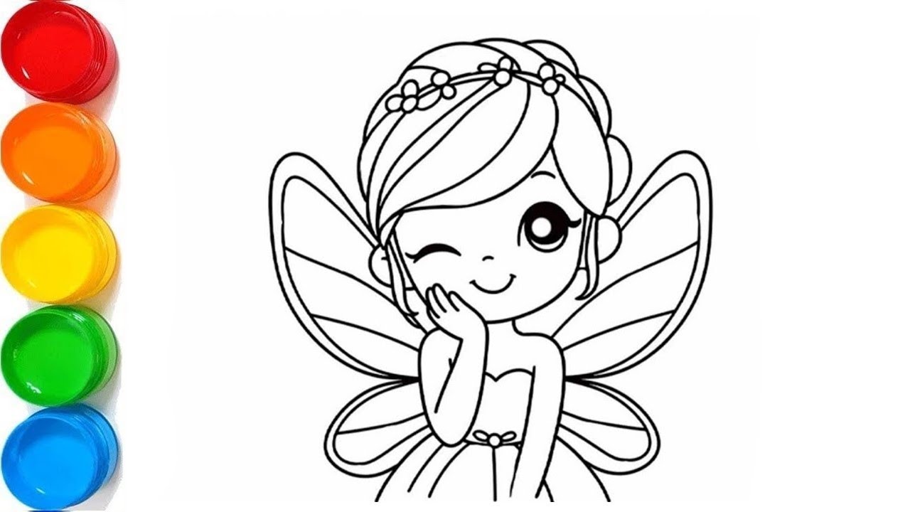 How To Draw beautiful Fairy Drawing, Panting And Coloring For Kids And Toddlers | Let's Draw
