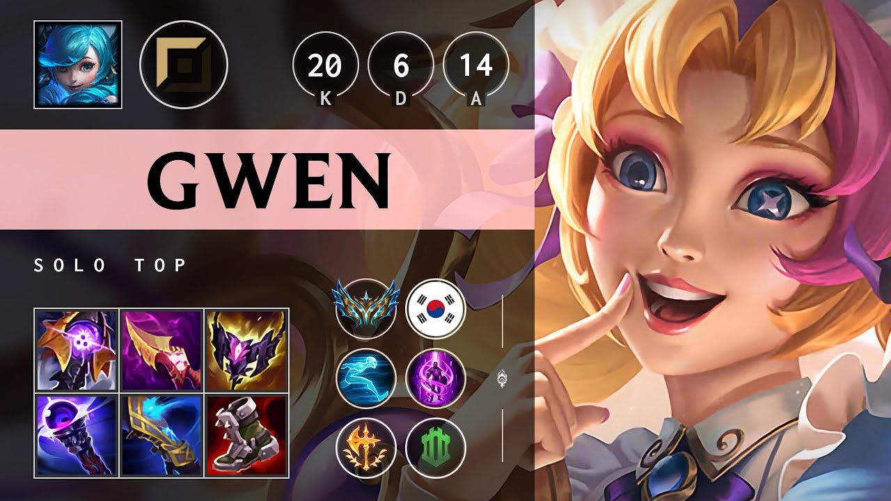 Gwen Top vs K'Sante: Triple Kill, Rampage - KR Challenger Patch 14.21