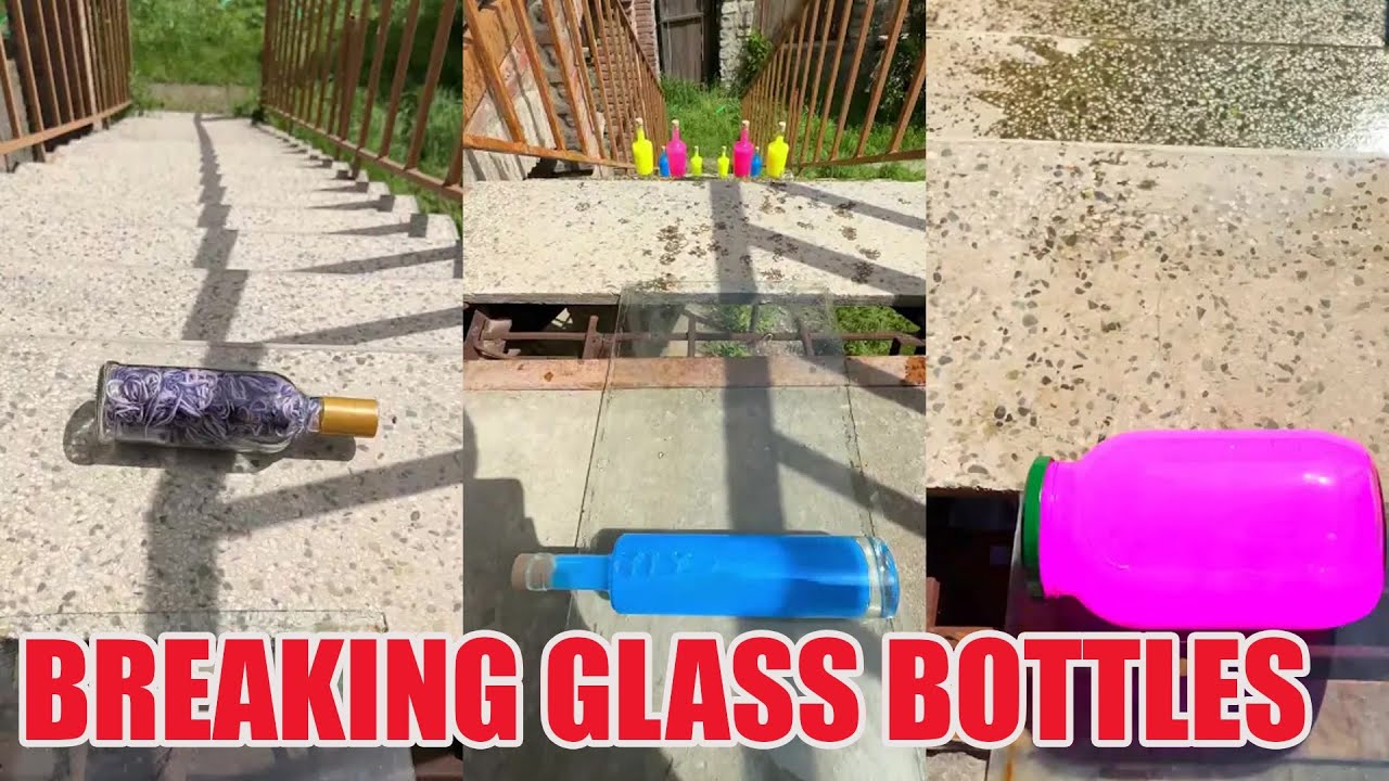 Breaking Glass Bottles & Balloon Drops 😱🔥 Crushing Crunchy & Soft Things! #asmr #satisfying
