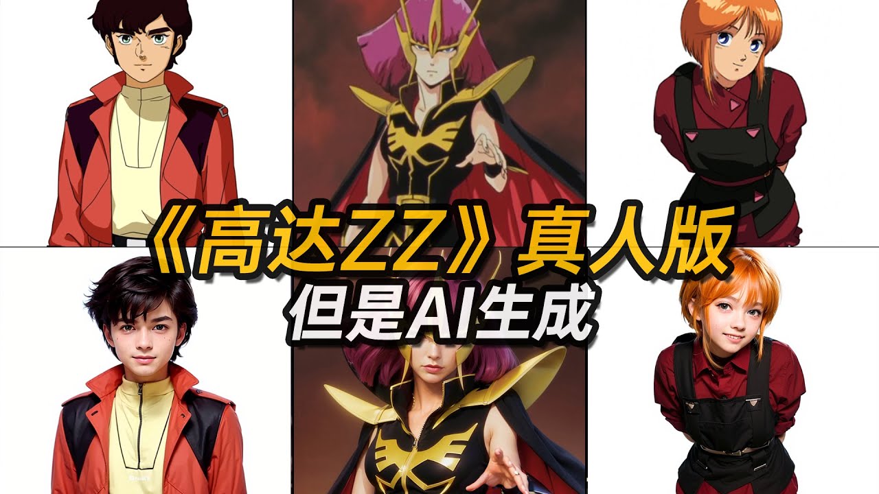 《高达ZZ》真人版【但是AI生成【GUNDAM ΖΖ real person Made by AI 機動戦士ガンダムZZ 実写版】