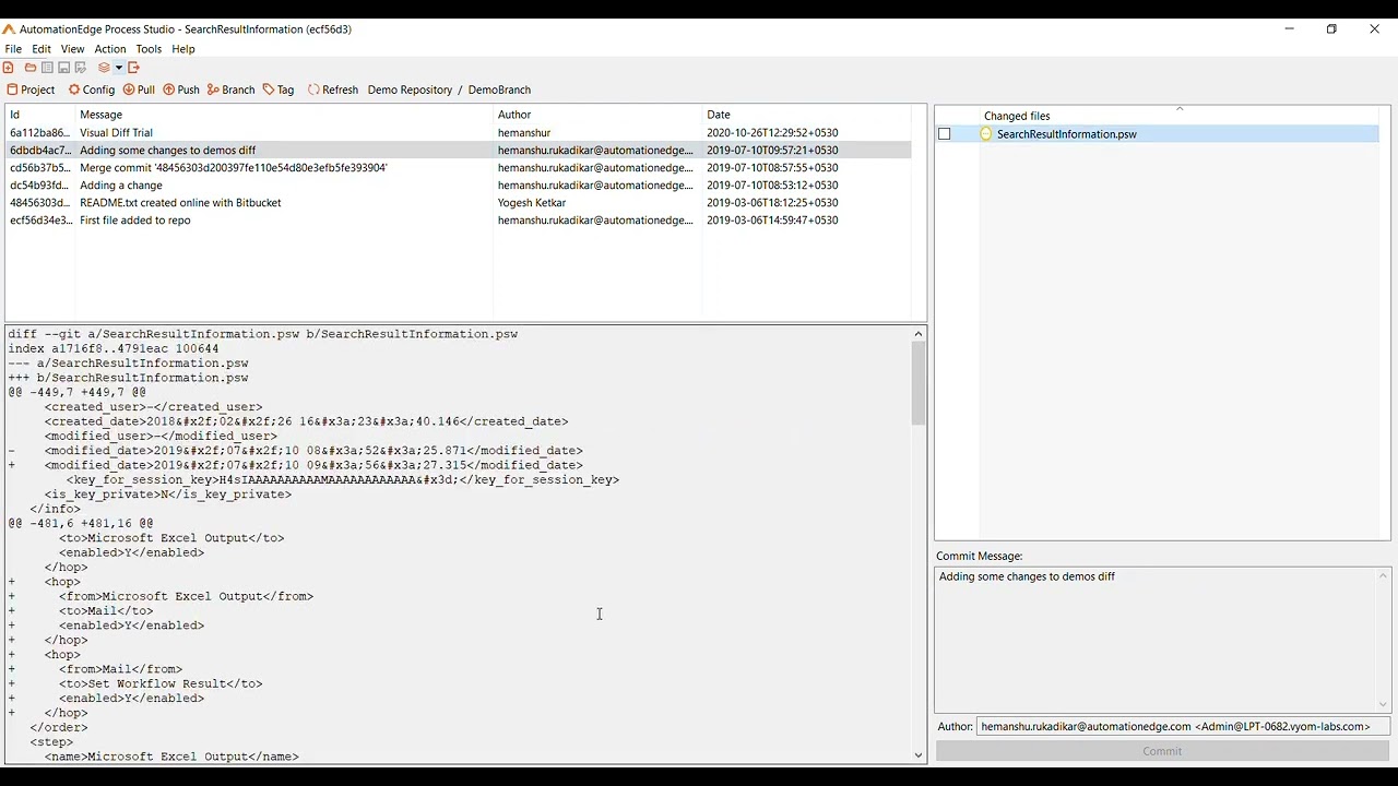 Usando o GIT como controle de versão no Process Studio - AutomationEdge