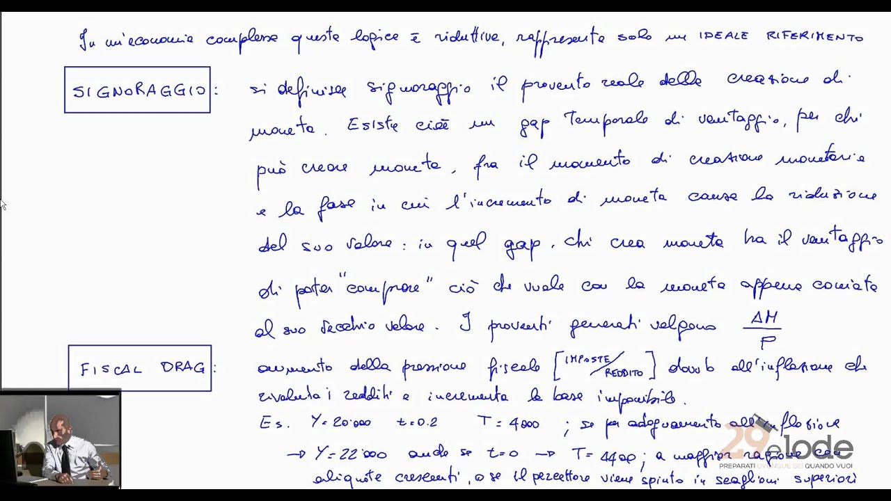 Signoraggio e fiscal drag - Ripetizioni di macroeconomia