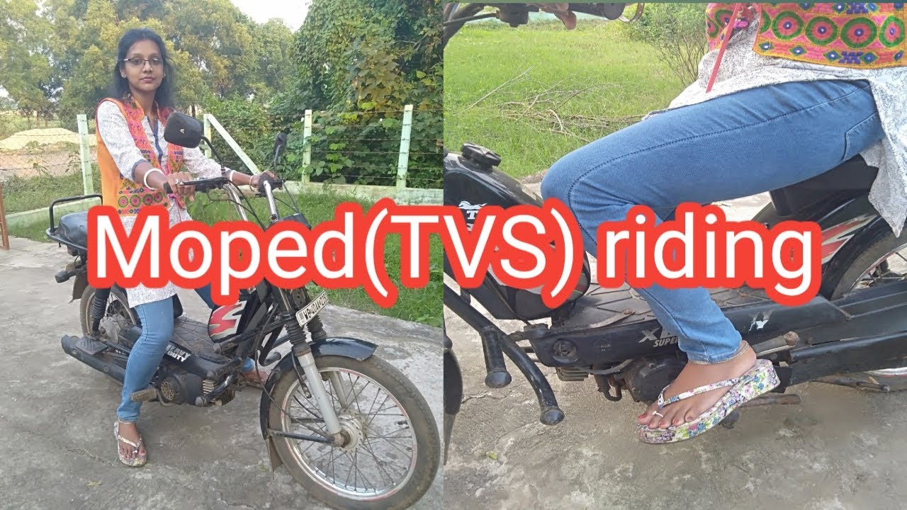 TVS moped riding
