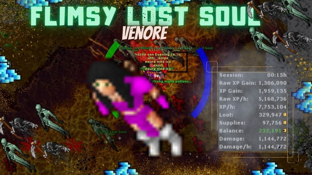 EK SOLO FLIMSY LOST SOULS 7.9KK/H 150% EXP | 900K/H PROFIT