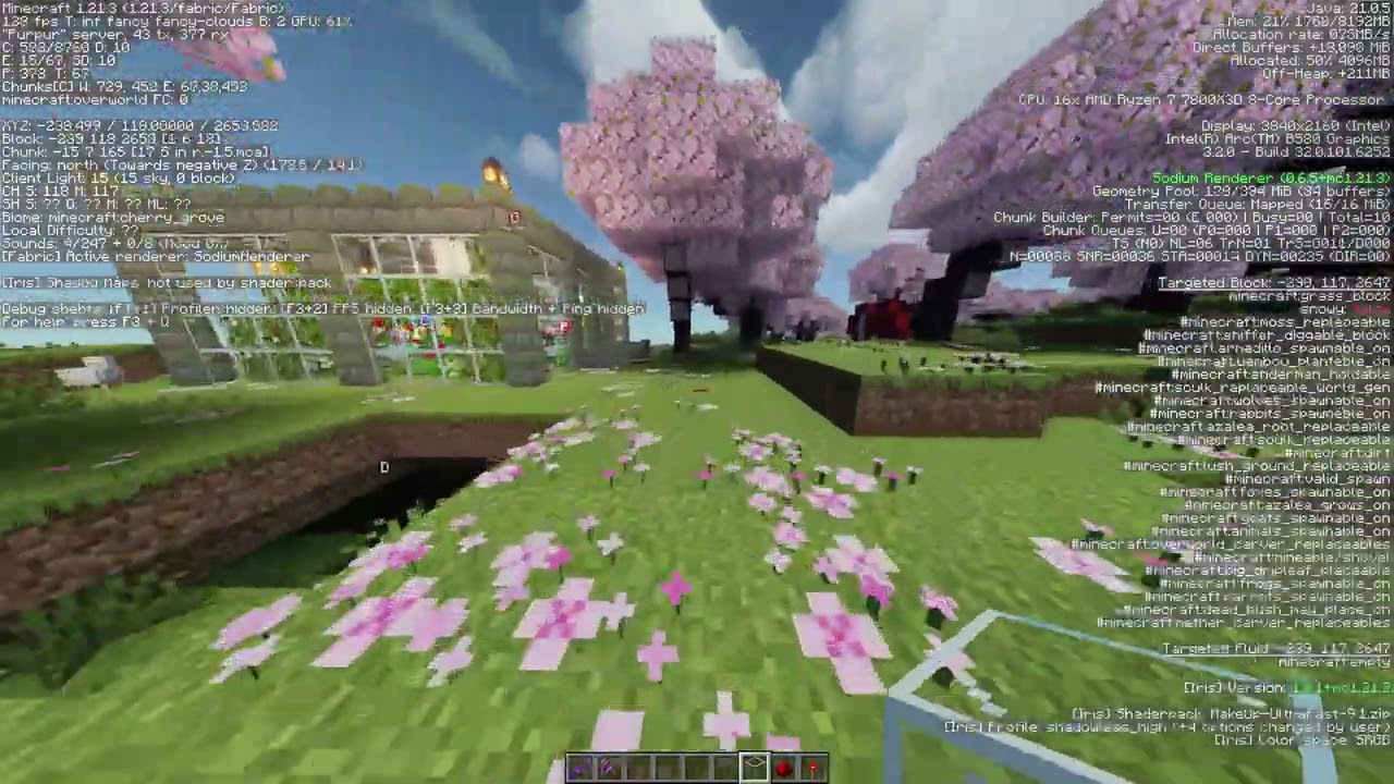 Intel Arc B580 Benchmark Minecraft MakeUp Shader 4k
