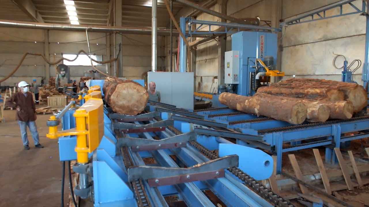 Log Unscrambler & Log Conveyor Saw mill Carriage. VİDEO 178