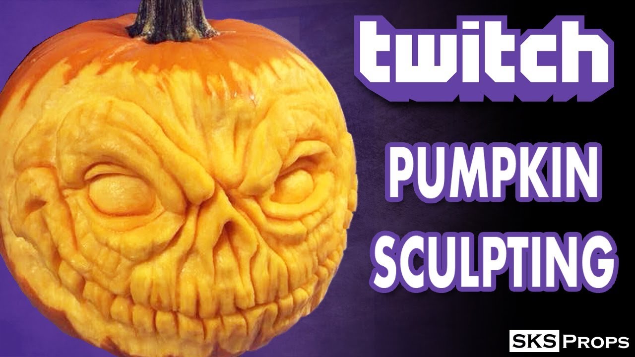 3D Pumpkin Carving / Sculpting Timelapse - SKS Props