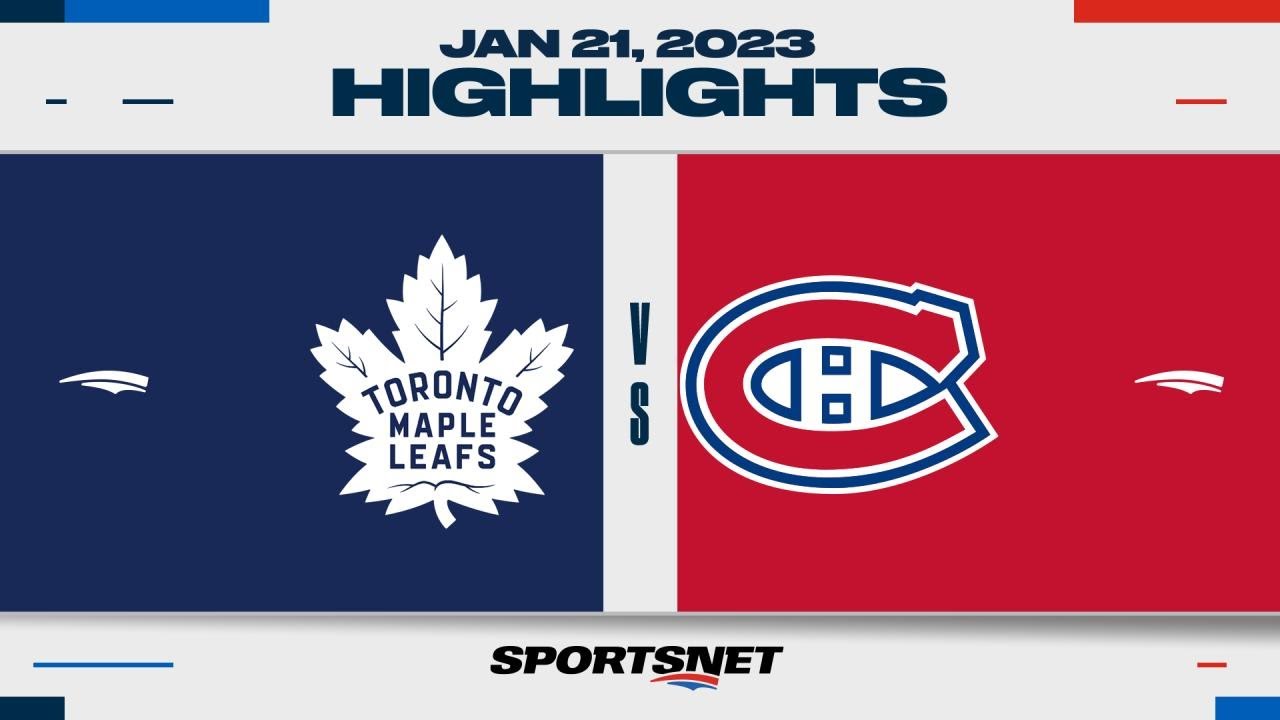 NHL Highlights | Maple Leafs vs. Canadiens - January 21, 2023