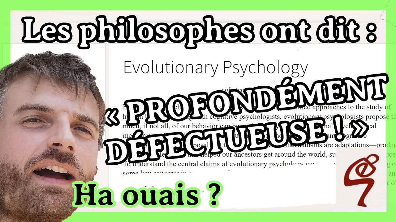 La formidable injustice des critiques de la psycho évo - psycho évo #10, partie 1/7