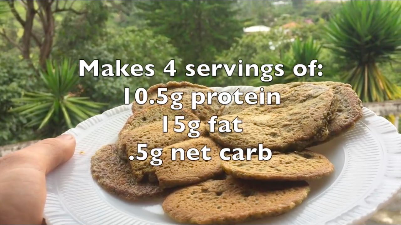 Delicious KETO FLATBREAD / PANCAKES RECIPE with flax and chia. The Ketogenic Edge Cookbook