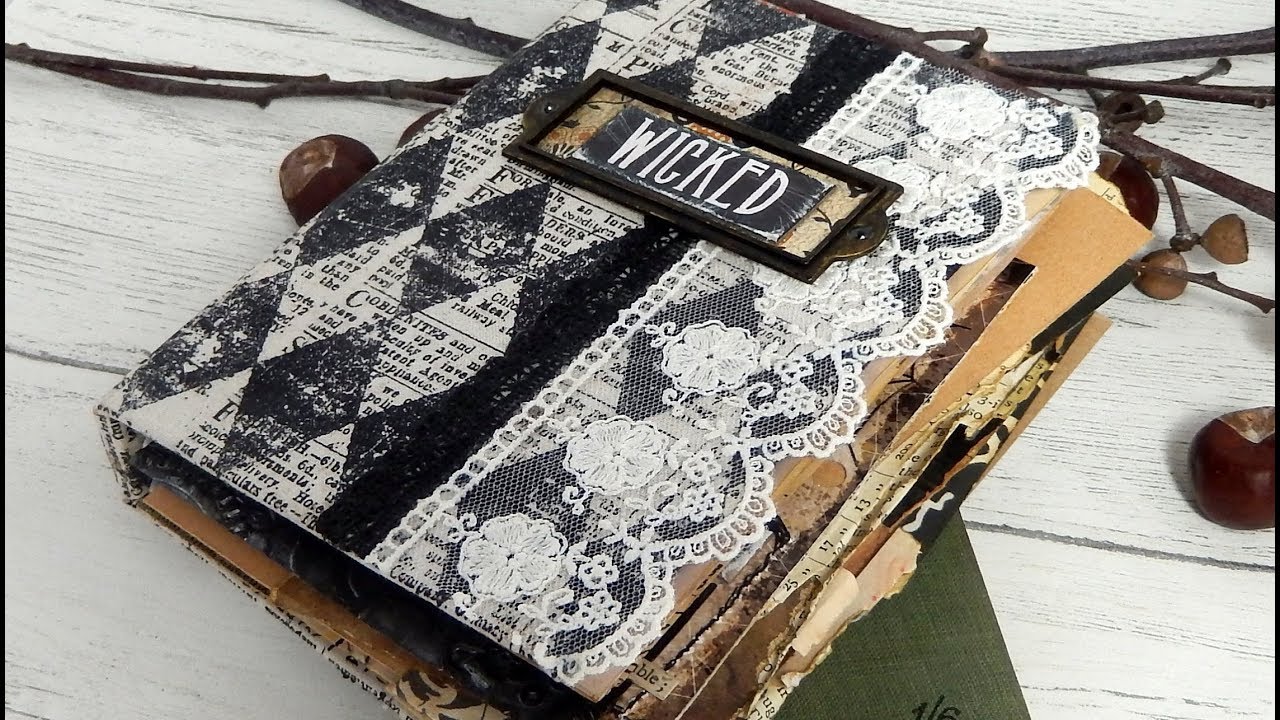 Tim Holtz Halloween Junk Journal Flip Through Video