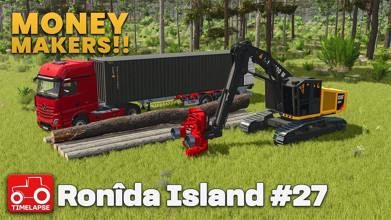 ЗАРАБАТЫВАЮ ДЕНЬГИ С ПОМОЩЬЮ КОНТЕЙНЕРОВ!! Остров Ронида FS25 Таймлапс Farming Simulator 25 Эпизо...