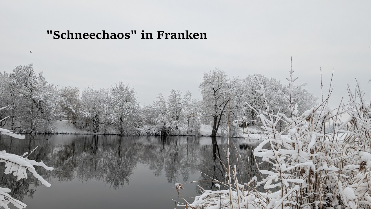 Schneechaos in Franken