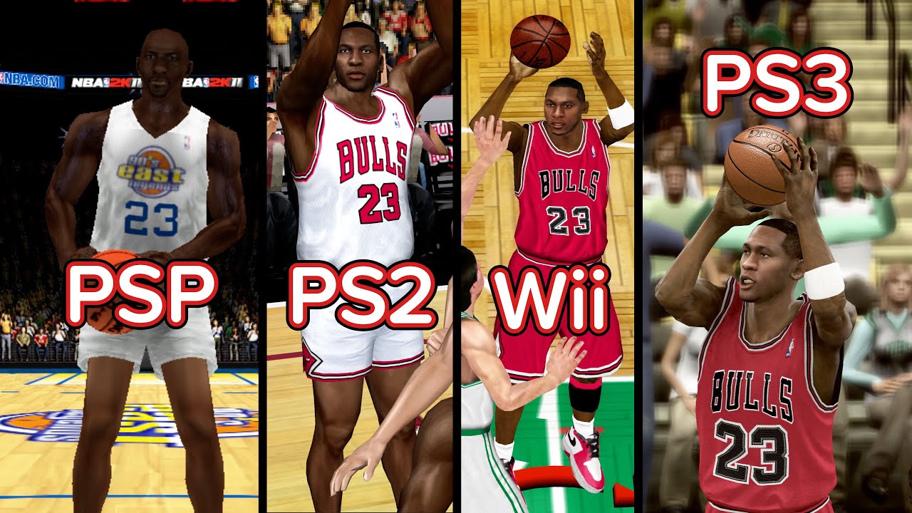 NBA 2K11 - PSP vs PS2 vs Wii vs PS3 Graphics and Gameplay Comparison