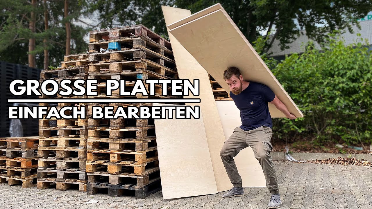 Rechtwinkliger Zuschnitt mit Handkreissäge - Große Platten bewegen/formatieren - Festool FS-WA 90