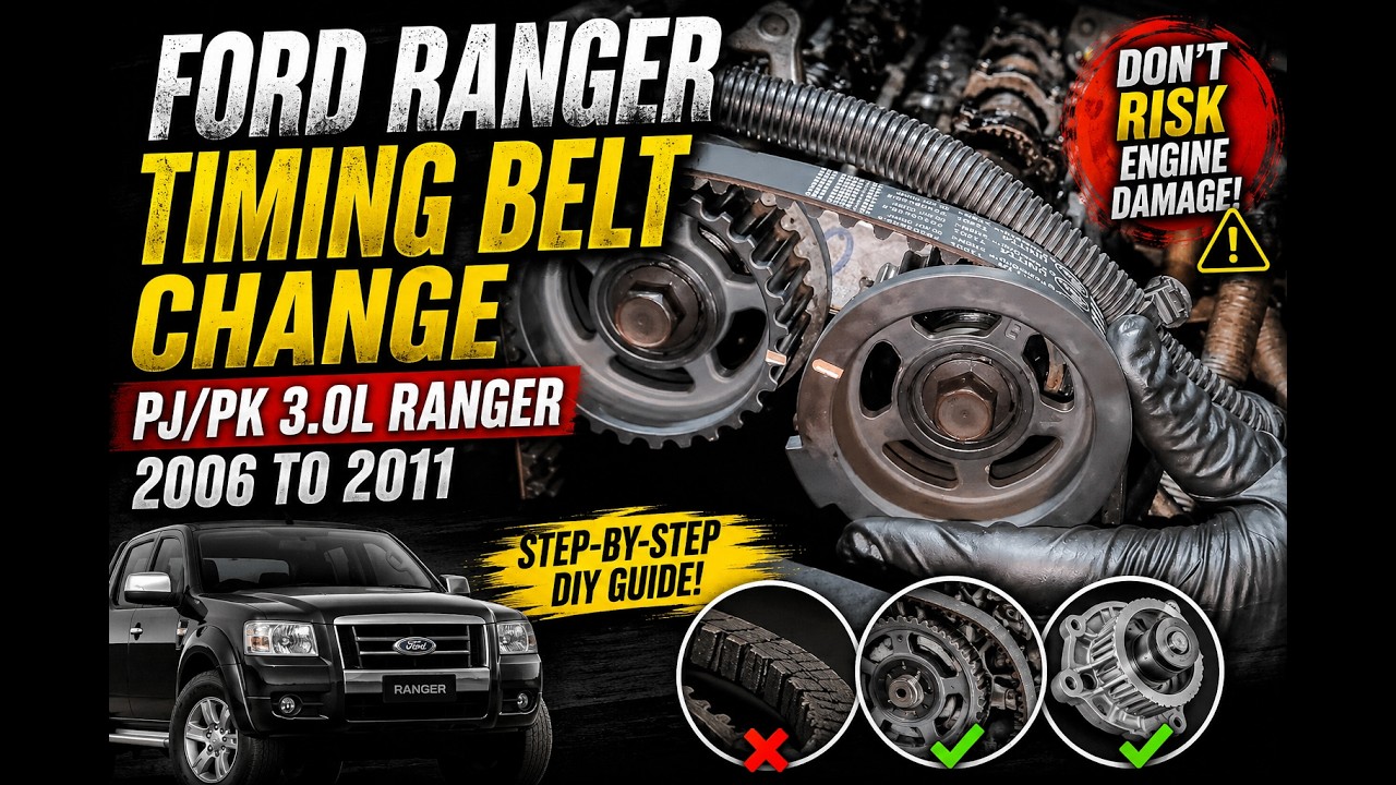 FORD RANGER TIMING BELT CHANGE PJ/PK 3.0L RANGER 2006 TO 2011#primetechautomotive