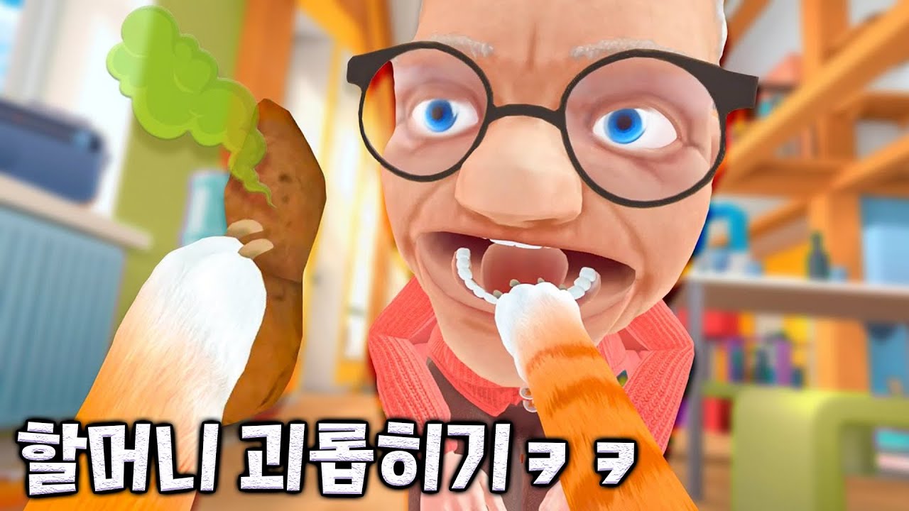 고양이 똥 한번 드셔 보실?! 할머니와 아기를 괴롭히는 고양이 ㅋㅋ [Cat Chaos Prankster]