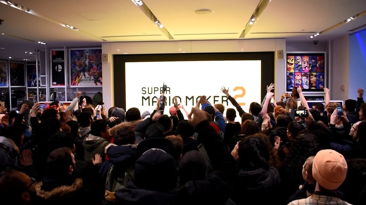 Super Mario Maker 2 Reveal Live Reactions at Nintendo NY