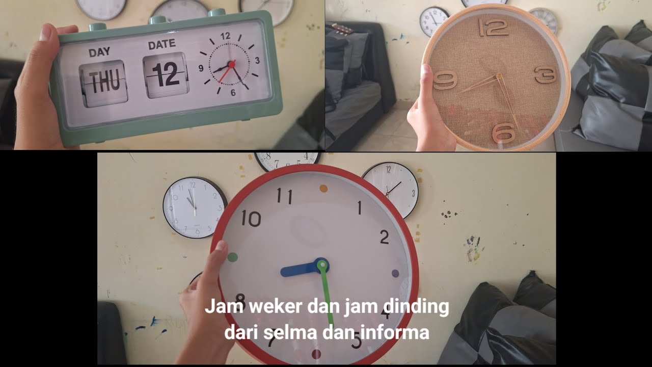 Jam weker dan jam dinding dari selma dan informa