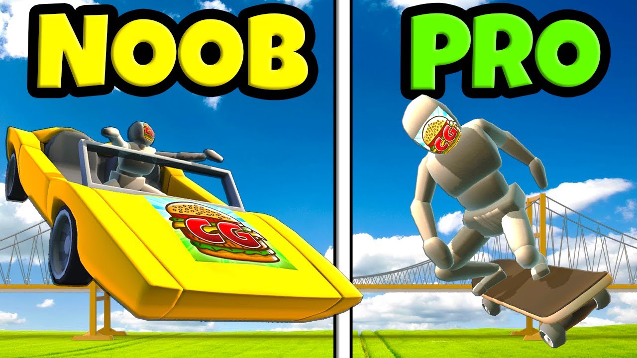 IMPOSSIBLE Bridge Jump Challenge with Weird Cars (Turbo Dismount)