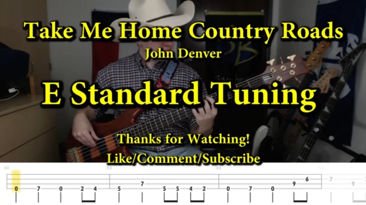 Take Me Home, Country Roads - John Denver (Bass Cover with Tabs)