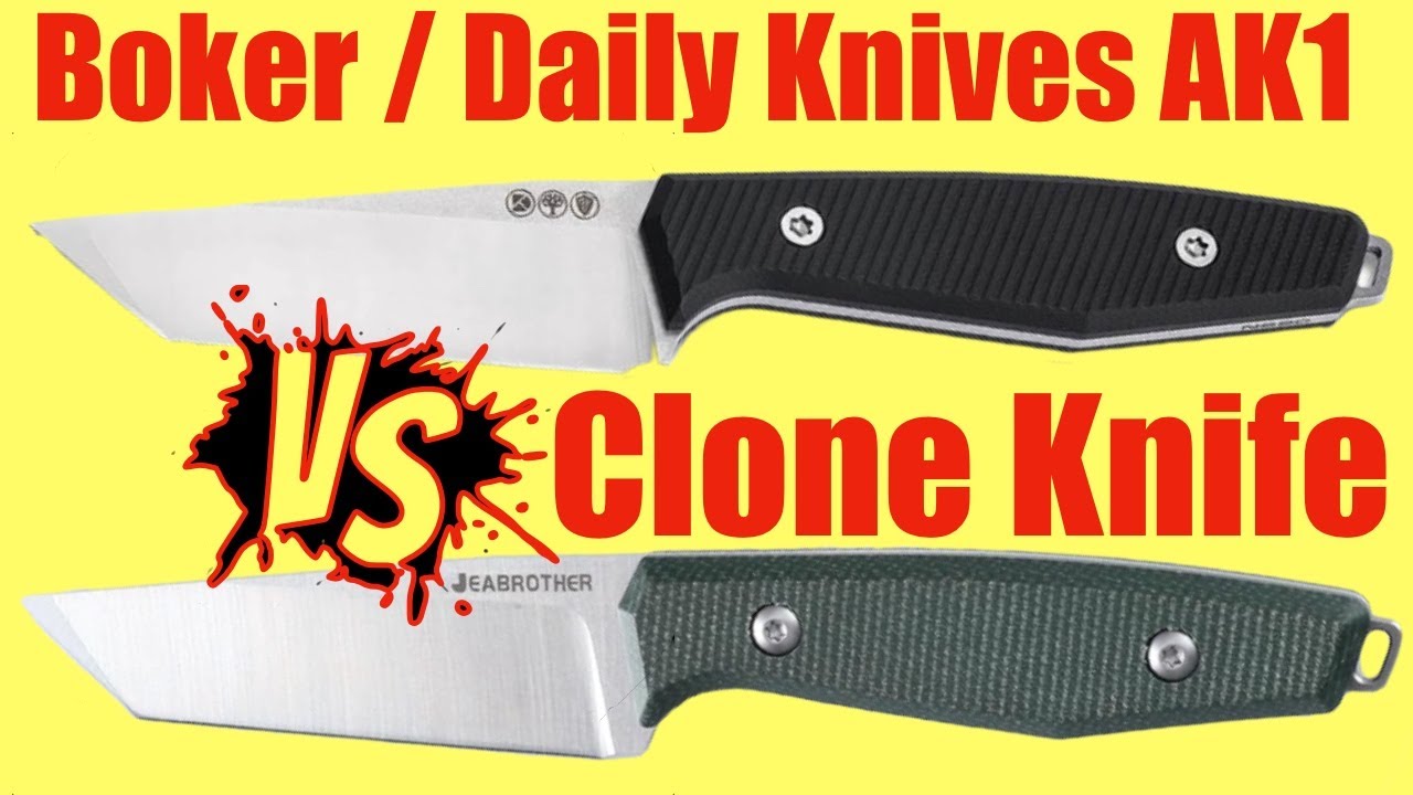 Boker / Daily Knives AK1 против Clone Knife