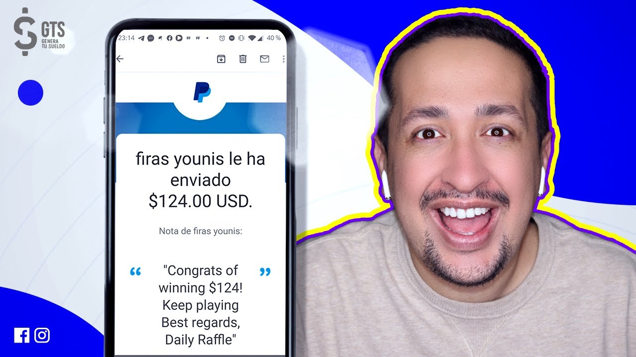 APLICACI&Oacute;N Para GANAR DINERO En PAYPAL 2020 | DAILY RAFFLE PAGA | Como GANAR DINERO Para PAYPAL 2020